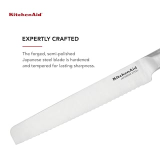 Foto 2 | Cuchillo Para Pan Kitchenaid Gourmet Forjado Con Triple Remache, 20 Cm, Negro - Venta Internacional.