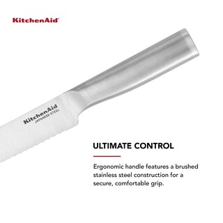 Foto 4 | Cuchillo Para Pan Kitchenaid Gourmet Forjado Con Triple Remache, 20 Cm, Negro - Venta Internacional.