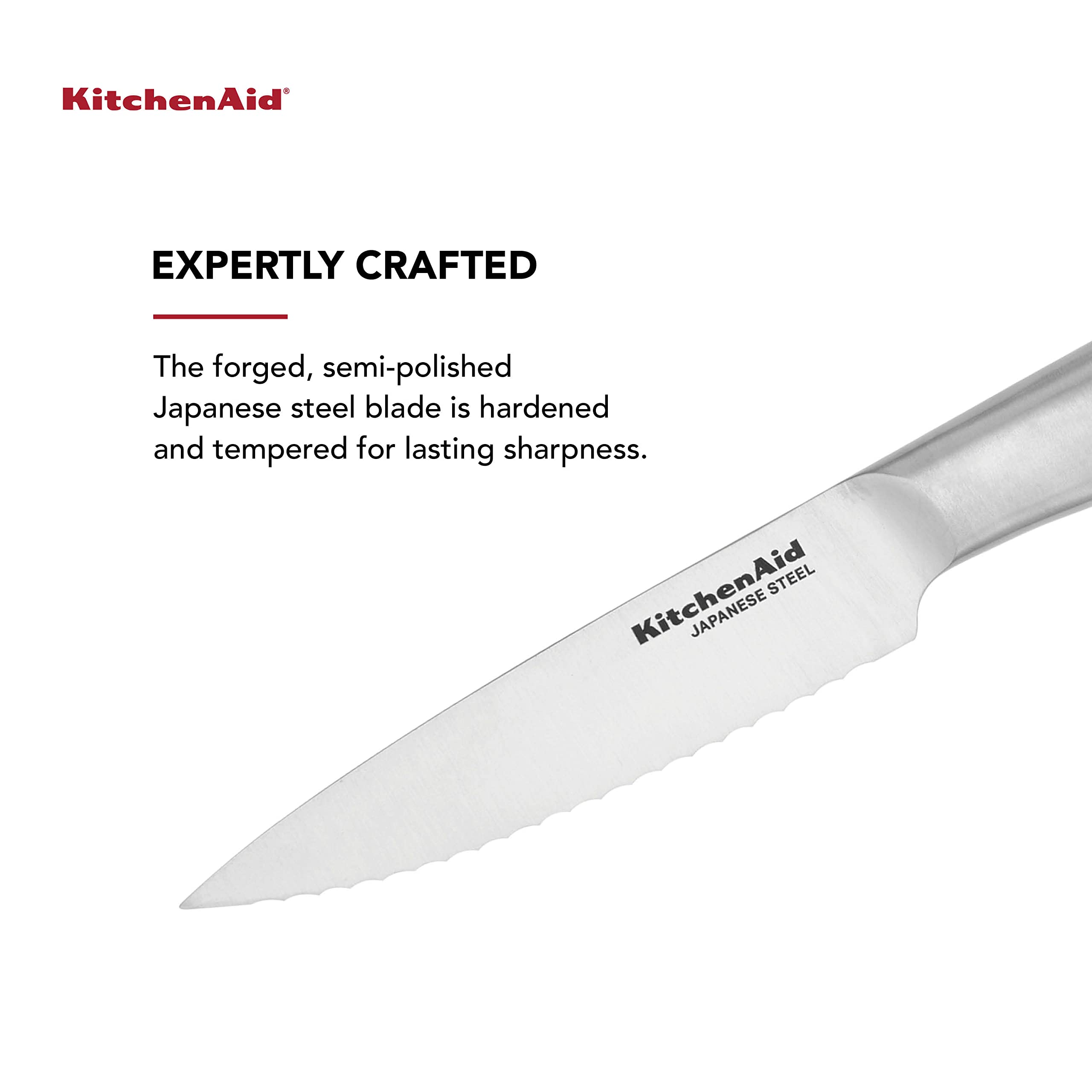 Foto 3 pulgar | Cuchillo Kitchenaid Gourmet De Acero Inoxidable Forjado De 14 Cm Con Funda - Venta Internacional.