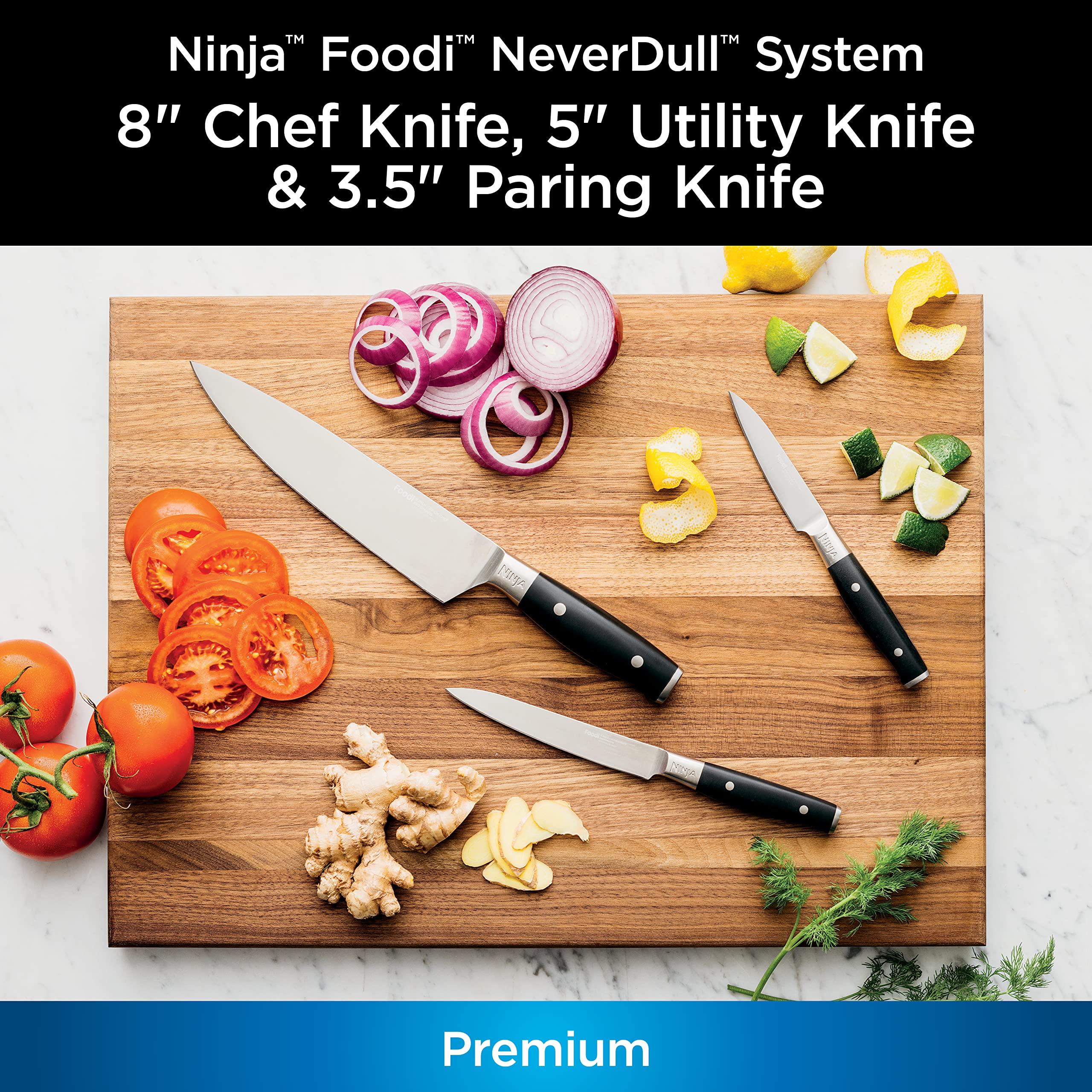 Foto 3 pulgar | Juego De Cuchillos Ninja K32003 Foodi Neverdull System De 3 Piezas - Venta Internacional.