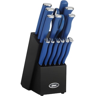 Foto 1 | Juego De Bloques De Cuchillos Para Cubiertos Oster Langmore, 15 Piezas, Acero Inoxidable - Venta Internacional.