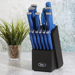 Foto 7 | Juego De Bloques De Cuchillos Para Cubiertos Oster Langmore, 15 Piezas, Acero Inoxidable - Venta Internacional.