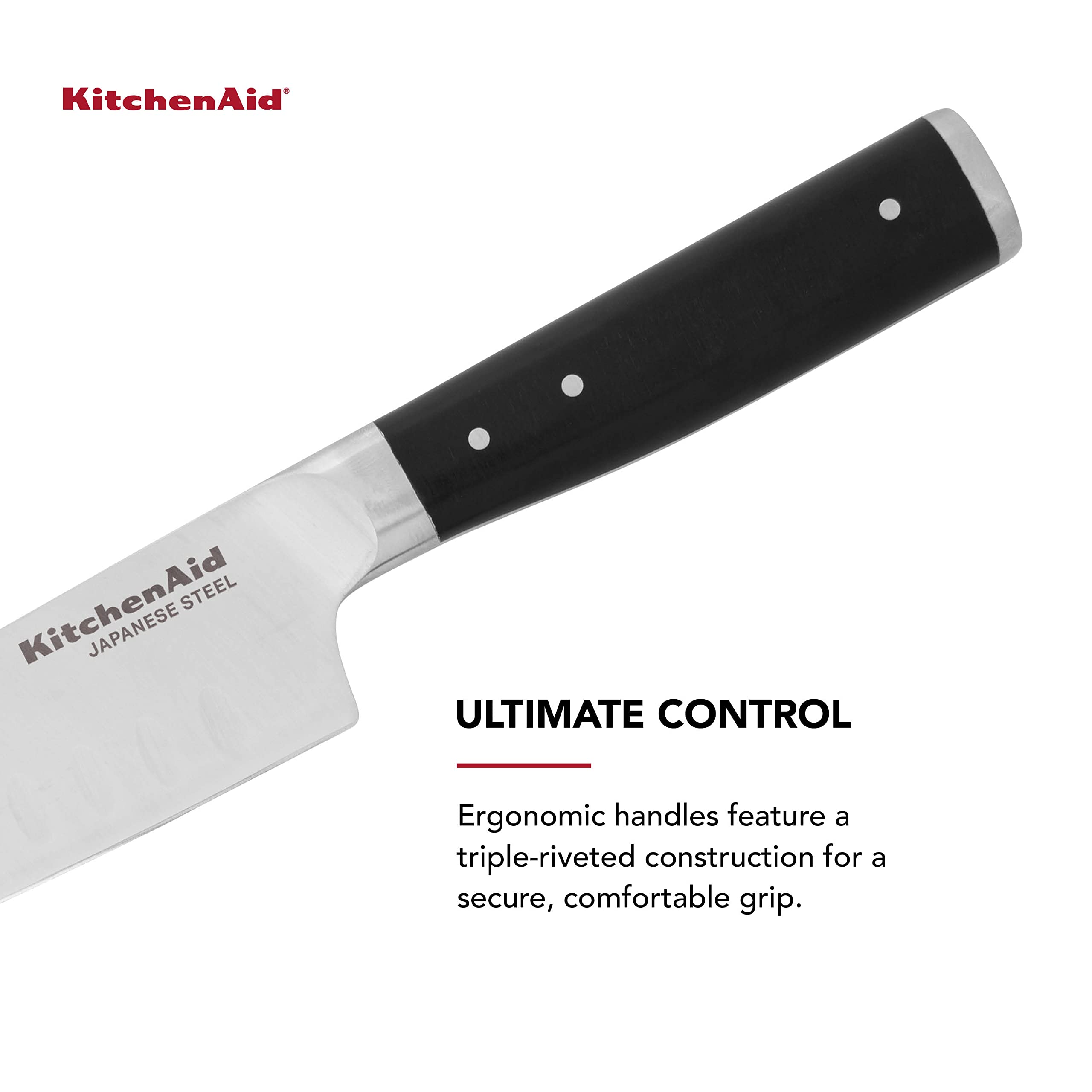 Foto 5 pulgar | Cuchillo Kitchenaid Gourmet Forjado Con Triple Remache Santoku De 12,7 Cm - Venta Internacional.