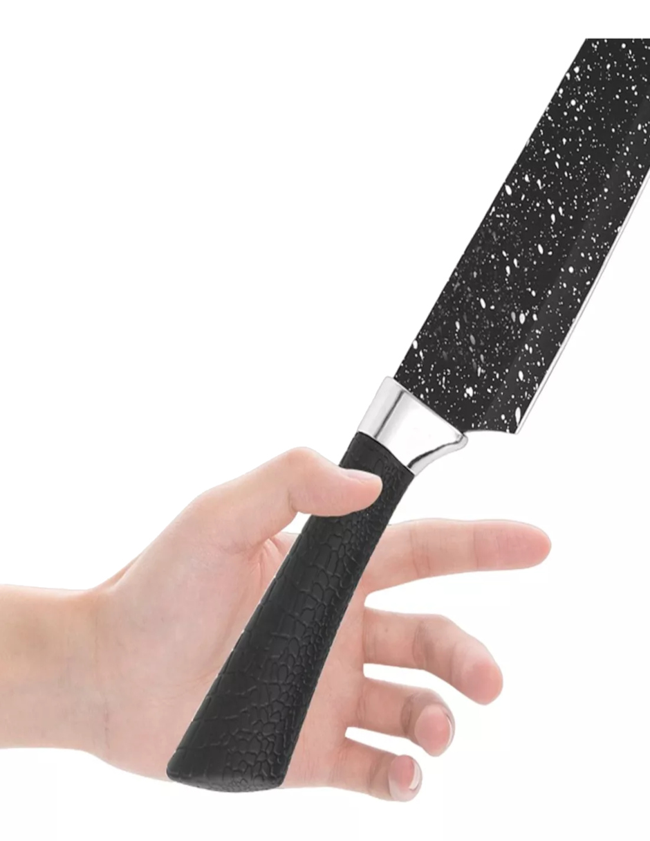 Foto 4 pulgar | Juego De Cocina Acero Inoxidable Set De 7 Piezas Color Negro + Gratis Termo De Regalo Güish