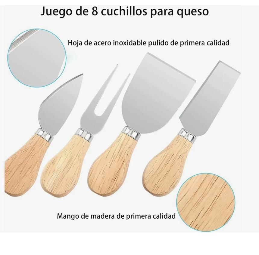 Foto 3 pulgar | 8 Xtellar Piezas Juego De Cuchillos Para Queso De Acero Inoxidable