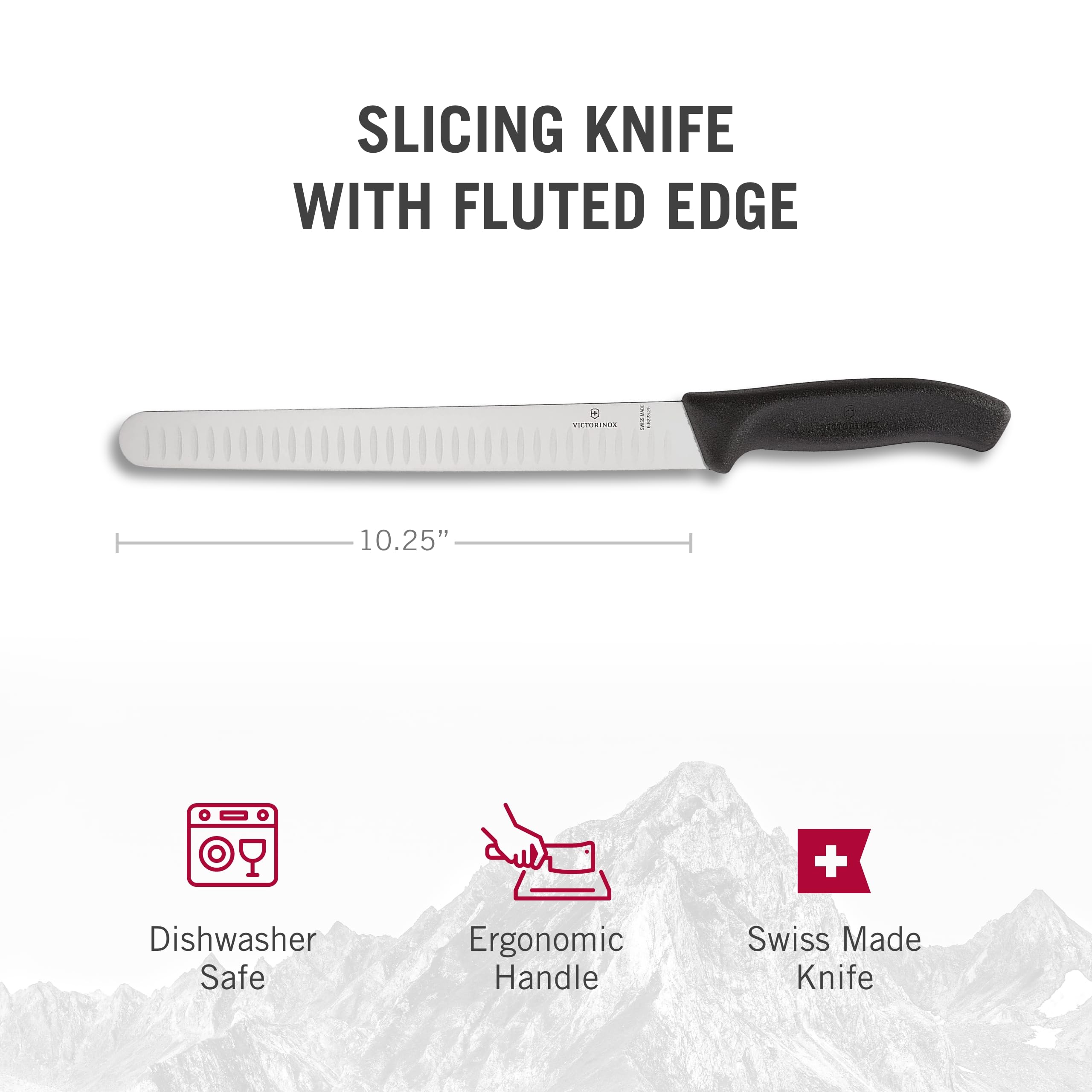 Foto 6 pulgar | Cuchillo Para Rebanar Victorinox Swiss Classic De 26 Cm Con Hoja Granton - Venta Internacional.