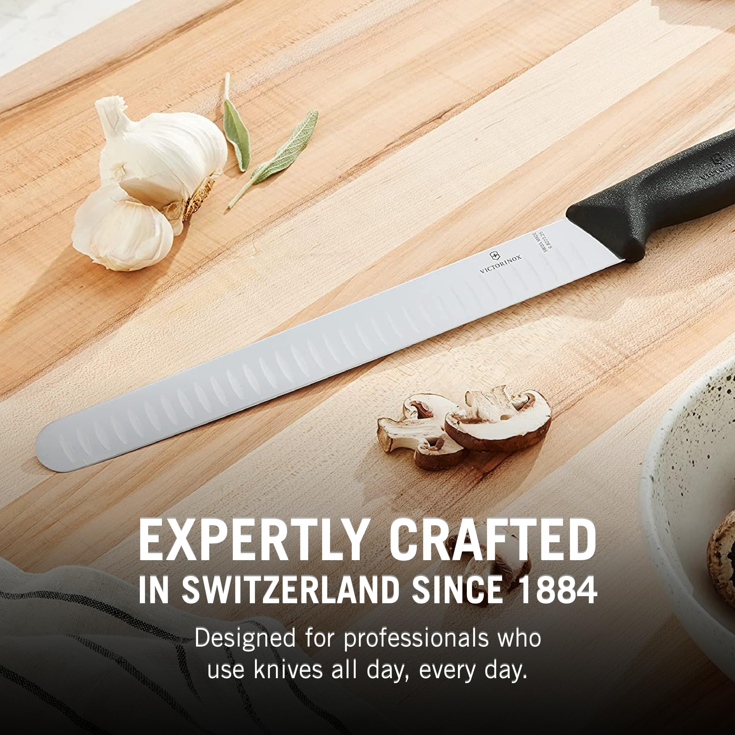 Foto 8 pulgar | Cuchillo Para Rebanar Victorinox Swiss Classic De 26 Cm Con Hoja Granton - Venta Internacional.