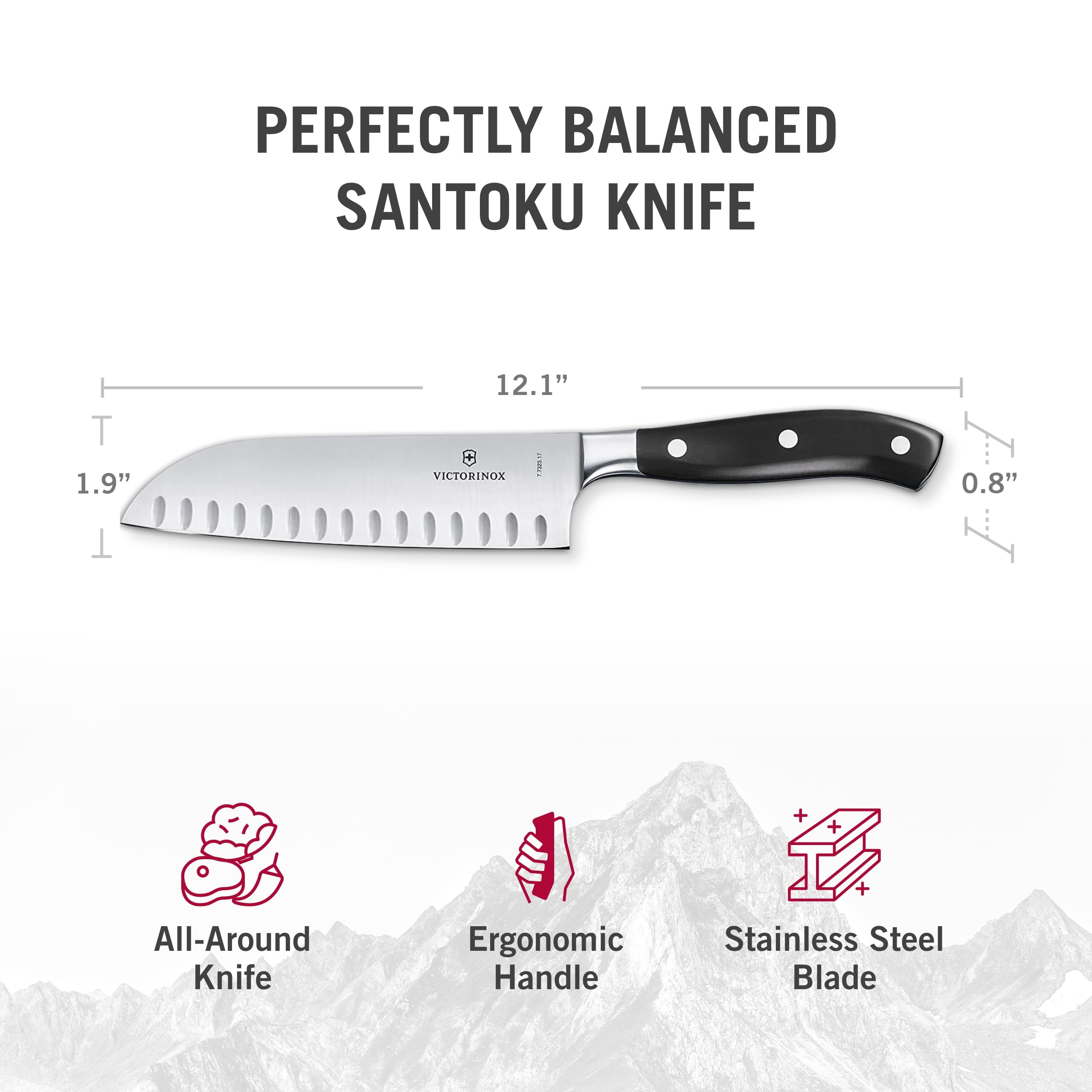 Foto 4 | Cuchillo Victorinox Grand Maitre Santoku De 18 Cm Con Mango Negro - Venta Internacional.