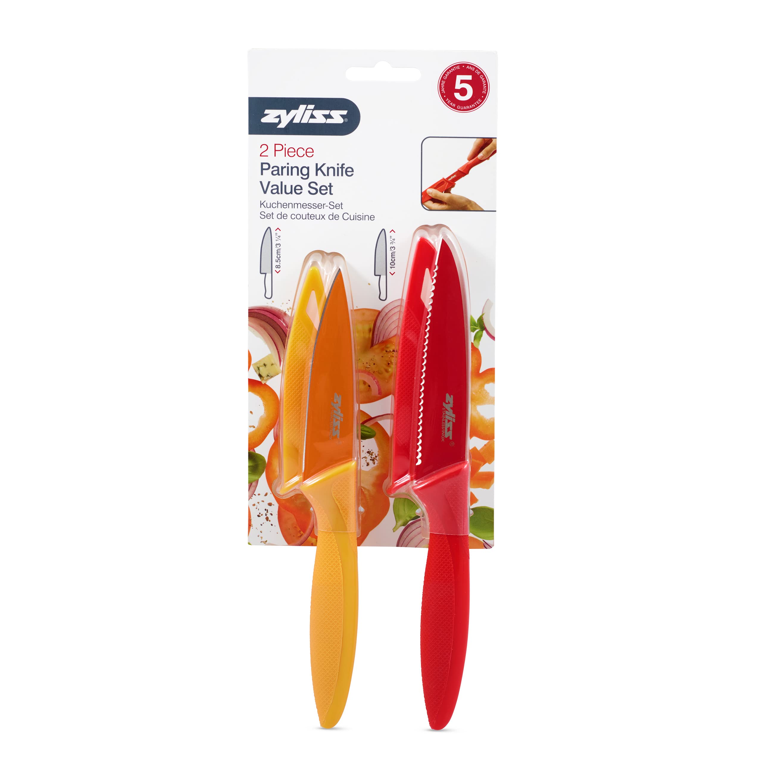 Foto 2 pulgar | Juego De Cuchillos Para Pelar Zyliss De 2 Piezas Con Funda - Venta Internacional.