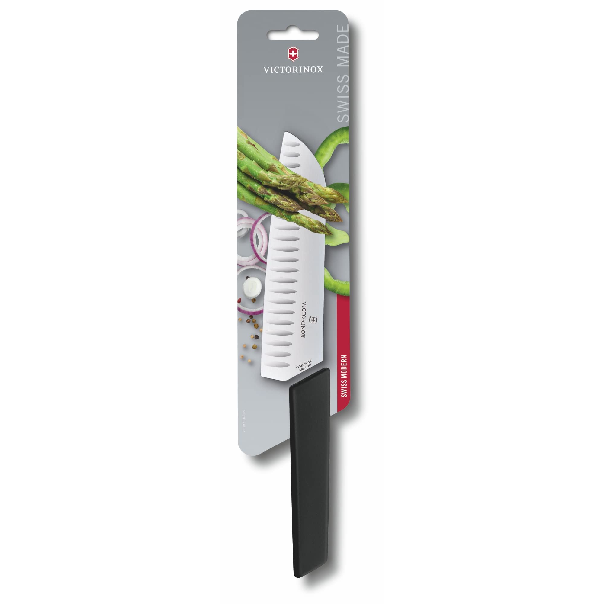 Foto 8 pulgar | Cuchillo Victorinox Swiss Modern Santoku De 18 Cm Con Mango Negro - Venta Internacional.