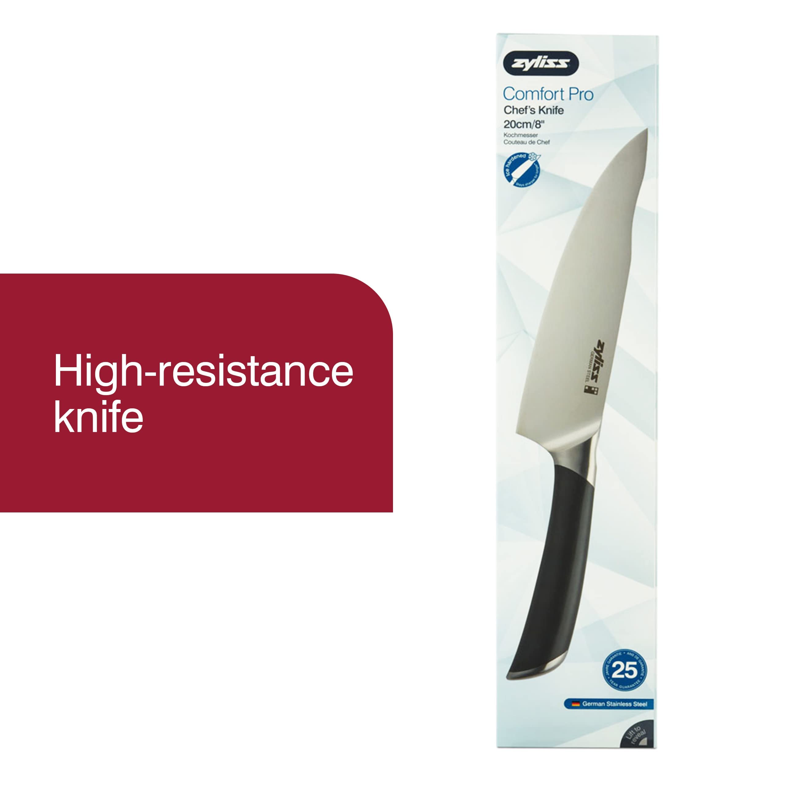 Foto 3 pulgar | Cuchillo De Chef Zyliss Comfort Pro, Acero Inoxidable Endurecido Con Hielo, 20 Cm - Venta Internacional.