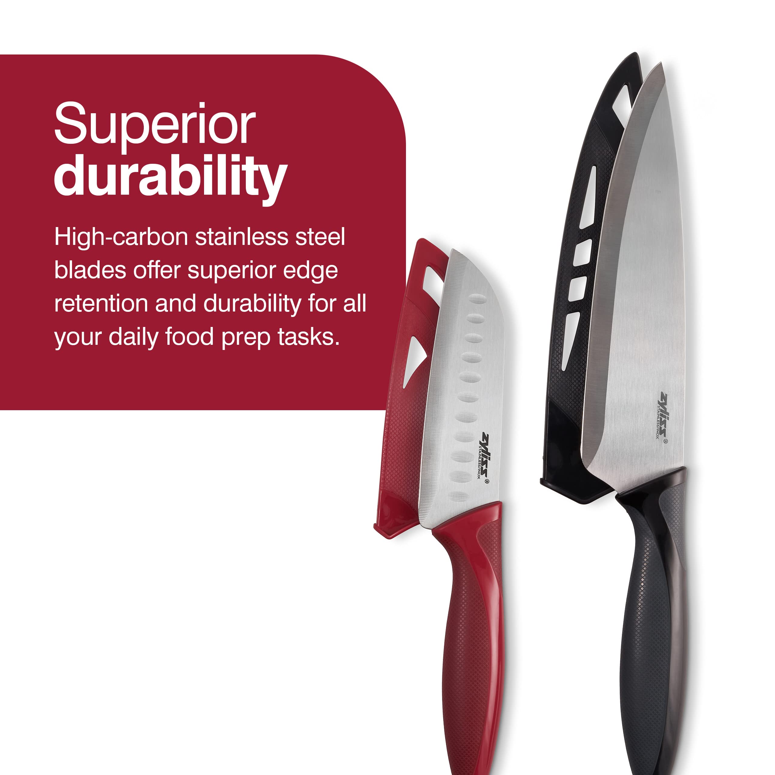 Foto 5 | Juego De Cuchillos Zyliss Utility Kitchen Santoku & Chef, 2 Piezas - Venta Internacional.