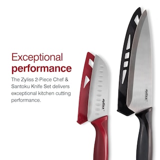 Foto 6 | Juego De Cuchillos Zyliss Utility Kitchen Santoku & Chef, 2 Piezas - Venta Internacional.