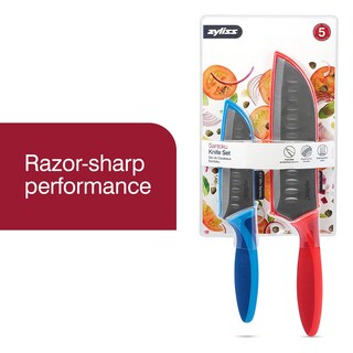 Foto 2 | Juego De Cuchillos Zyliss Santoku De 2 Piezas De Acero Inoxidable Con Funda - Venta Internacional.