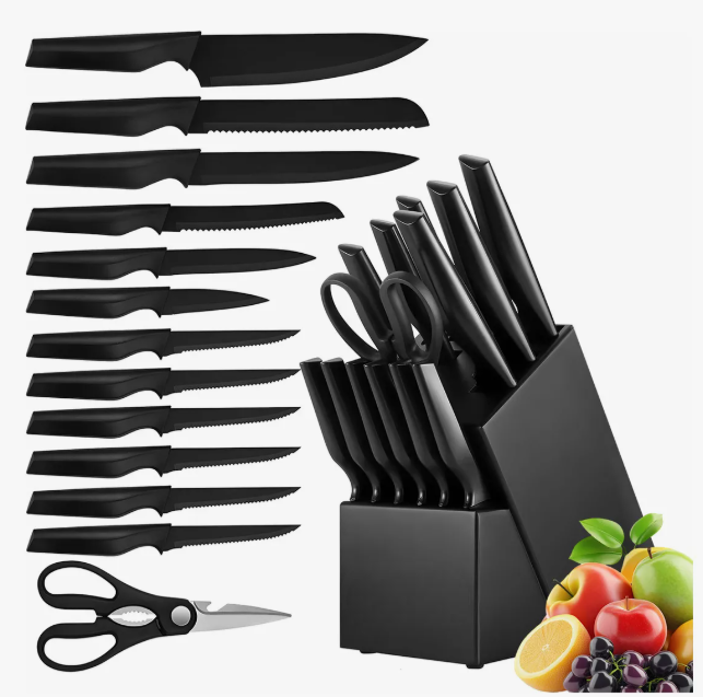 Set De Cuchillos Organizador Elegante Para Cocina 14 Piezas