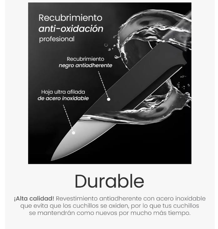 Foto 4 pulgar | Set De Cuchillos Organizador Elegante Para Cocina 14 Piezas