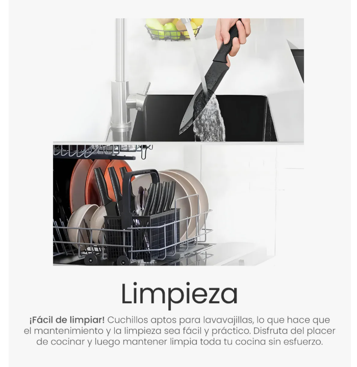 Foto 4 | Set De Cuchillos Organizador Elegante Para Cocina 14 Piezas