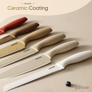Foto 3 | Juego De Cuchillos Carote 12 Piezas De Acero Inoxidable Con Revestimiento Cerámico - Venta Internacional.