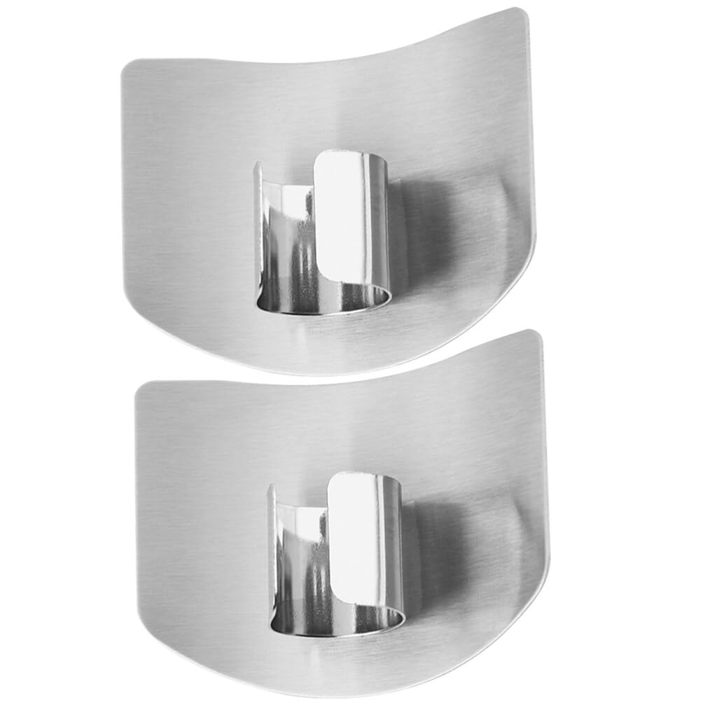 Foto 2 pulgar | Protectores De Dedos Feltechelectr De Acero Inoxidable, 2 Unidades, Plateados - Venta Internacional.