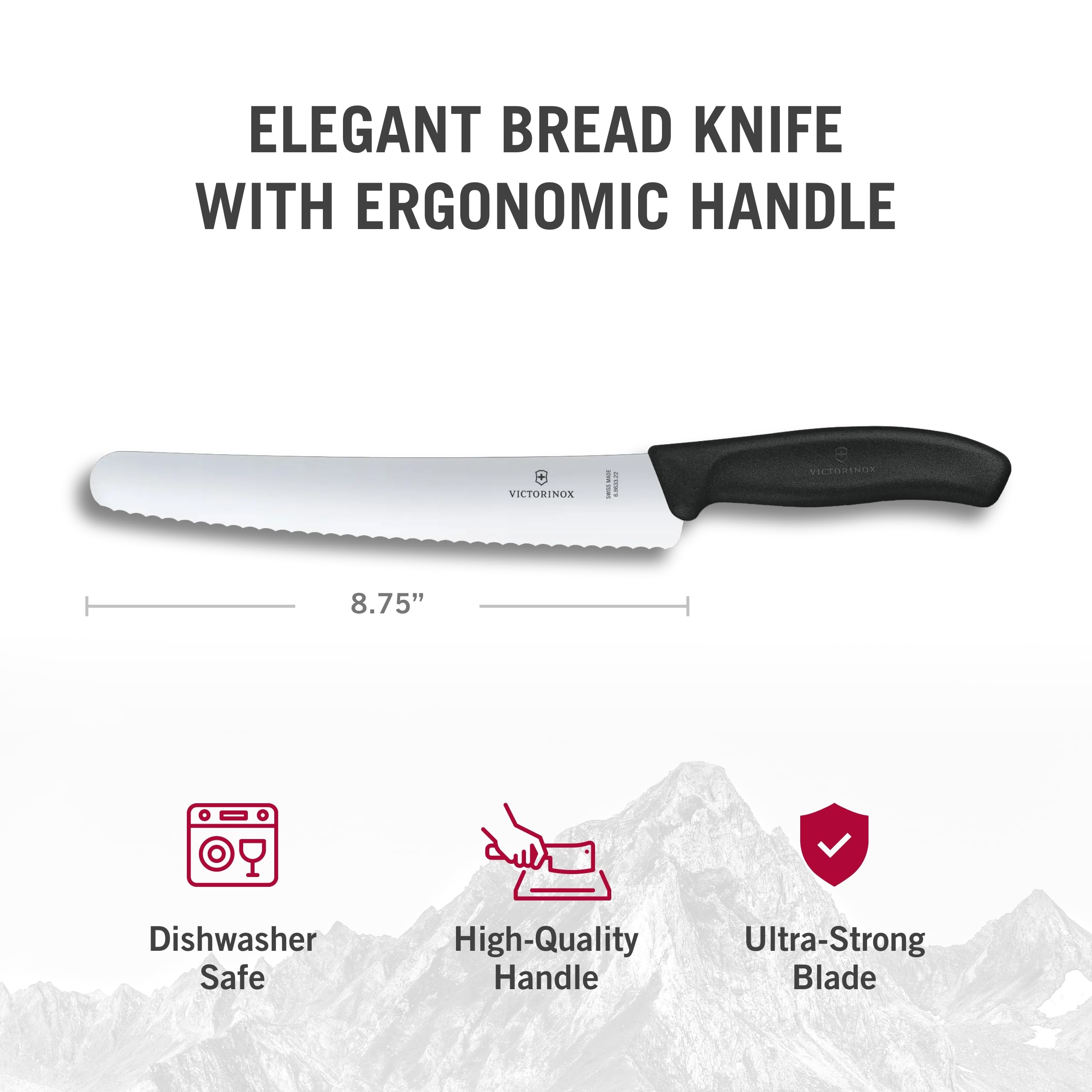 Foto 6 pulgar | Cuchillo Para Pan Victorinox Swiss Classic Serrado 8,5 Cm Negro - Venta Internacional.