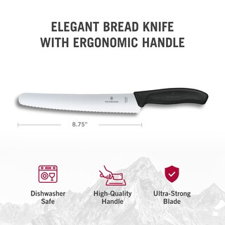 Foto 5 | Cuchillo Para Pan Victorinox Swiss Classic Serrado 8,5 Cm Negro - Venta Internacional.