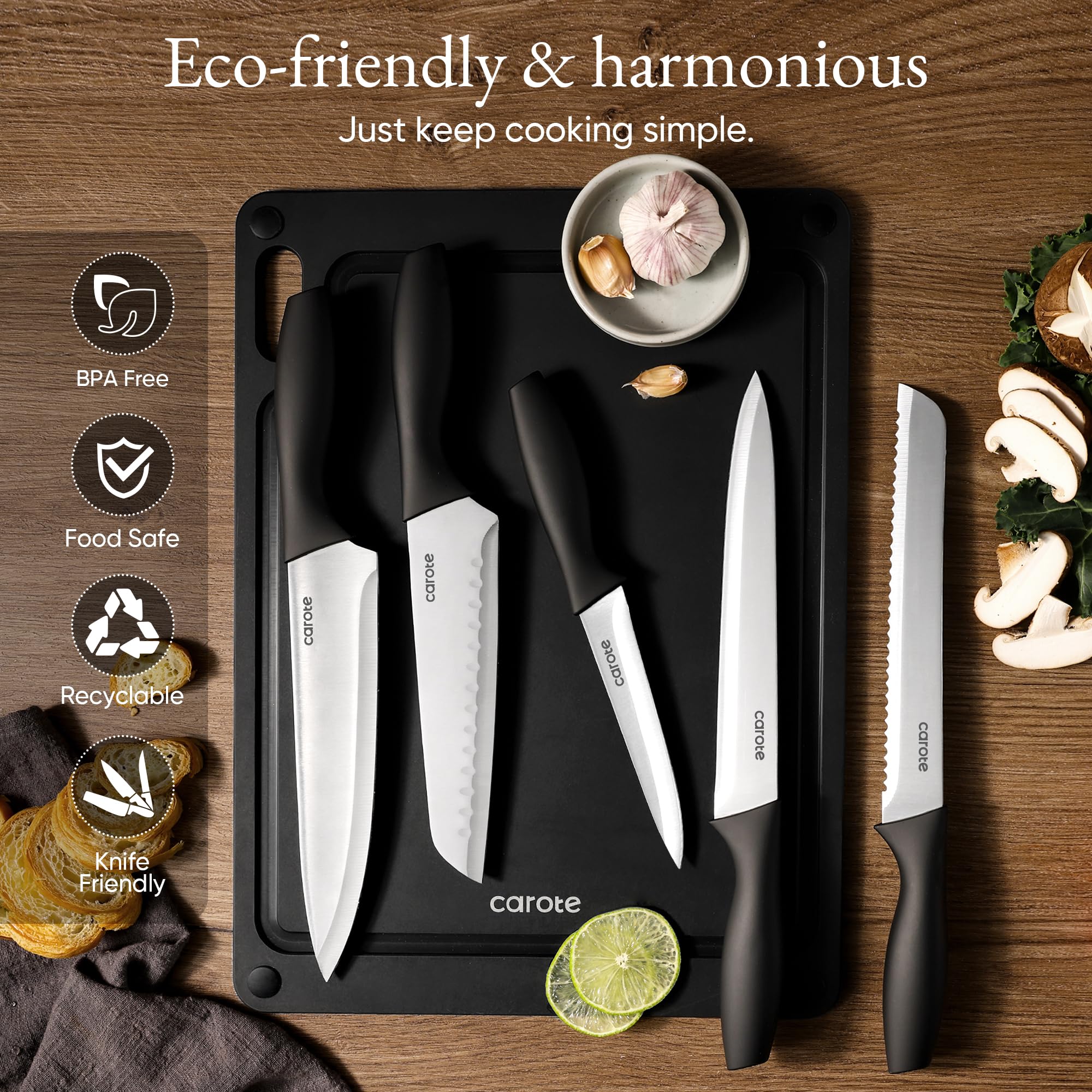 Foto 7 pulgar | Juego De Cuchillos Y Tablas De Cortar Carote, 6 Unidades, Cuchillos De Cocina - Venta Internacional.