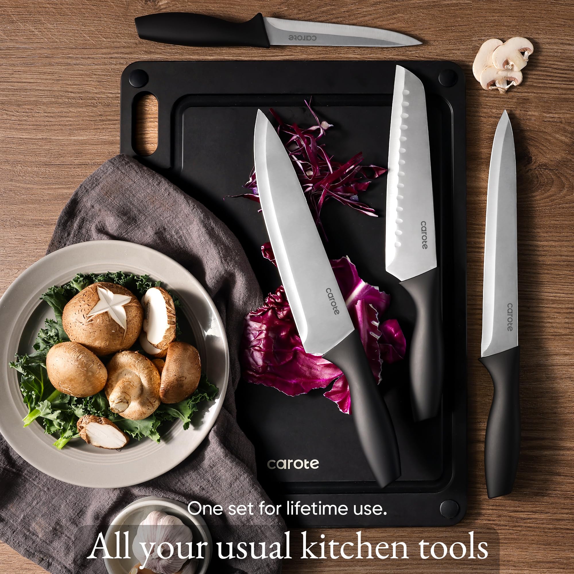 Foto 8 pulgar | Juego De Cuchillos Y Tablas De Cortar Carote, 6 Unidades, Cuchillos De Cocina - Venta Internacional.