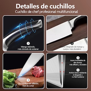 Foto 2 | Xtellar Cuchillo Chef Profesional De Acero Inoxidable Para Una Experiencia De Cocina Premium