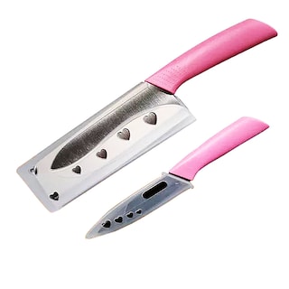 Foto 1 | Juego Set De 2 Cuchillos Para Cocina Acero Inoxidable Color Rosa