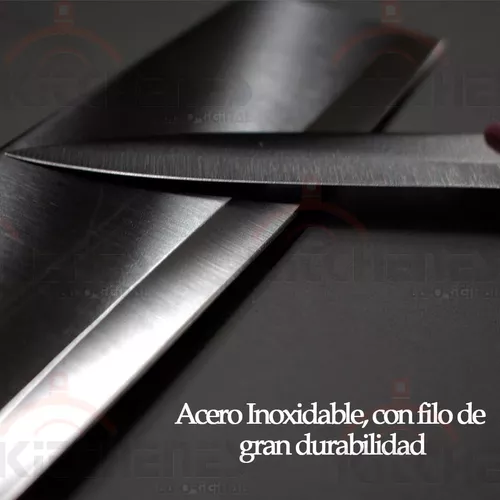 Foto 6 | Juego Set De 2 Cuchillos Para Cocina Acero Inoxidable Color Rosa