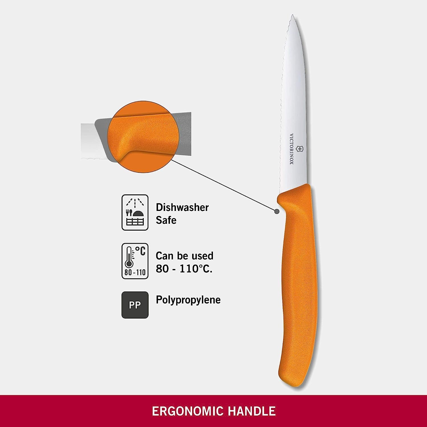 Foto 4 pulgar | Cuchillo De Pelar Victorinox Swiss Classic 6.7736.l9 Naranja 10 Cm - Venta Internacional.
