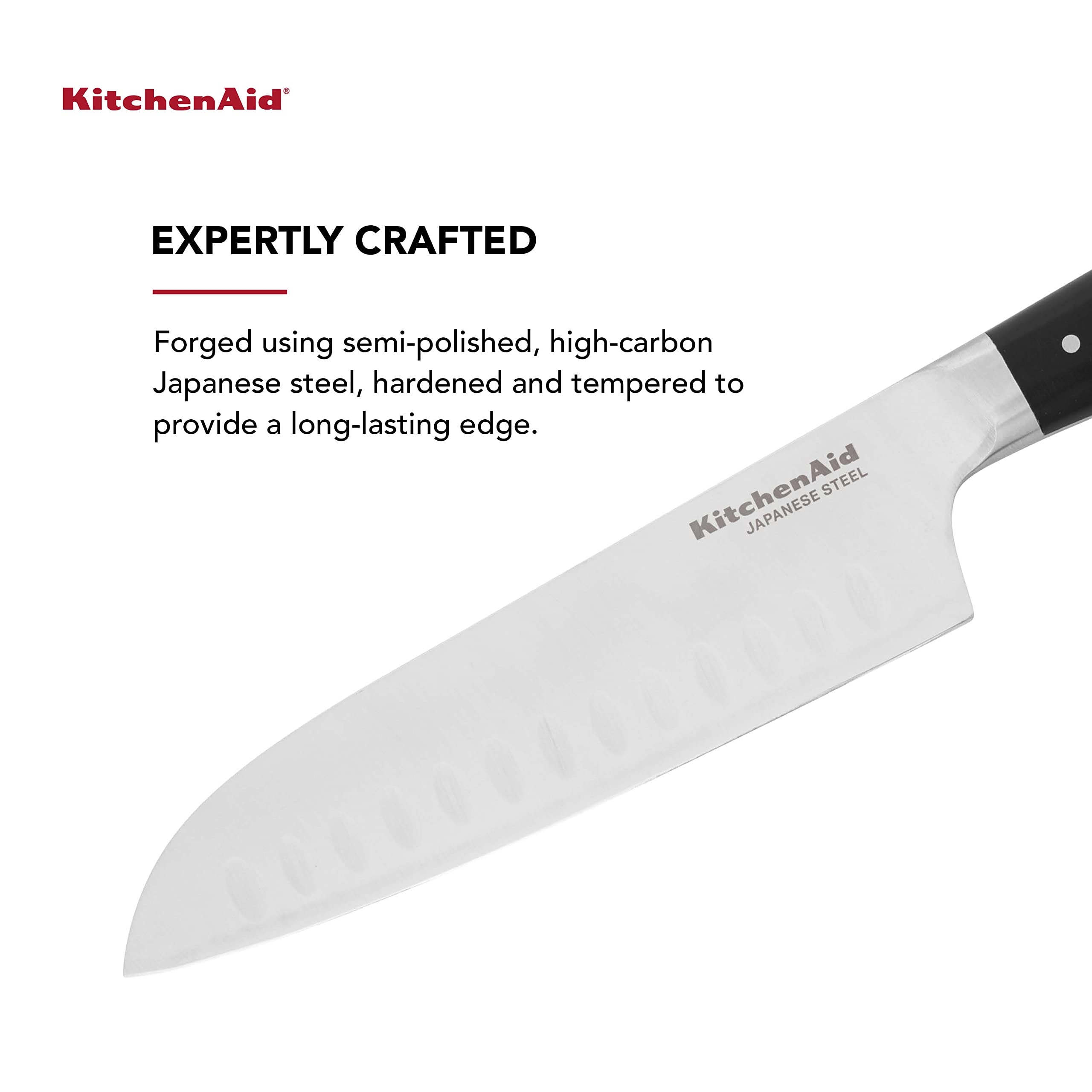 Foto 3 pulgar | Cuchillo Kitchenaid Gourmet Forjado Con Triple Remache Santoku De 18 Cm - Venta Internacional.
