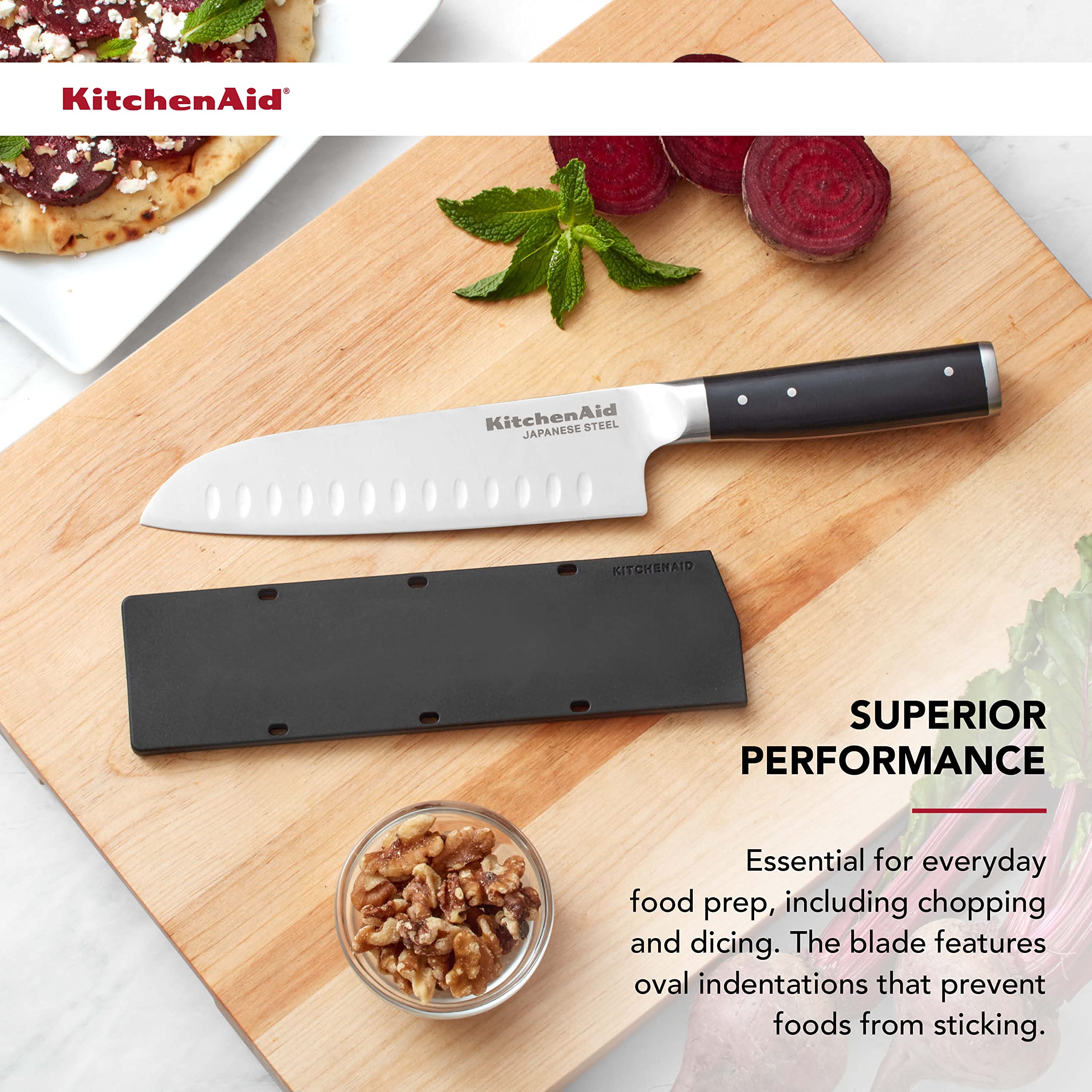 Foto 4 pulgar | Cuchillo Kitchenaid Gourmet Forjado Con Triple Remache Santoku De 18 Cm - Venta Internacional.