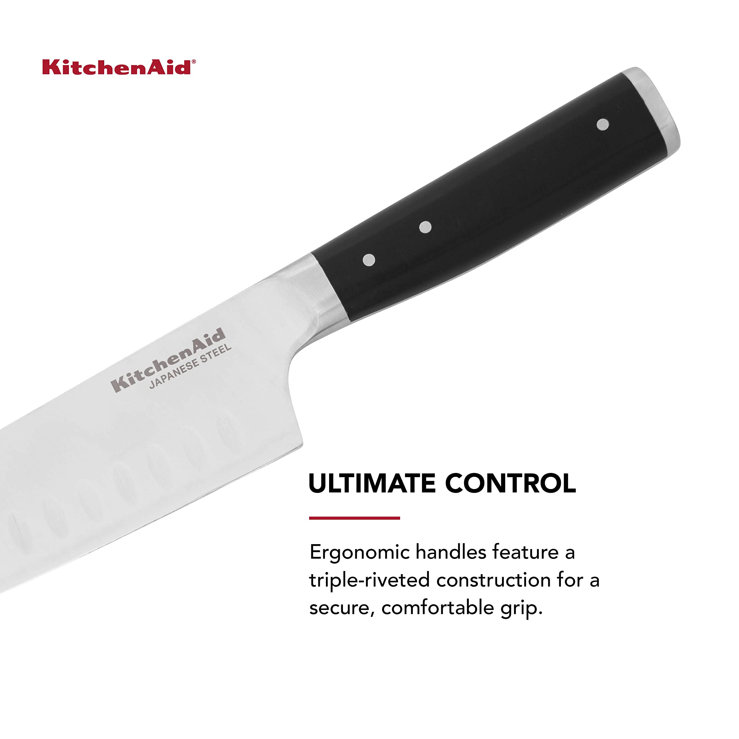 Foto 5 pulgar | Cuchillo Kitchenaid Gourmet Forjado Con Triple Remache Santoku De 18 Cm - Venta Internacional.