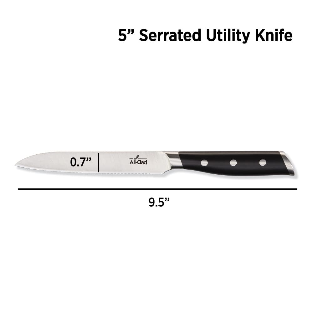 Foto 8 pulgar | Cuchillo De Acero Inoxidable Alemán Forjado Totalmente Revestido, 13 Cm, Serrado - Venta Internacional.