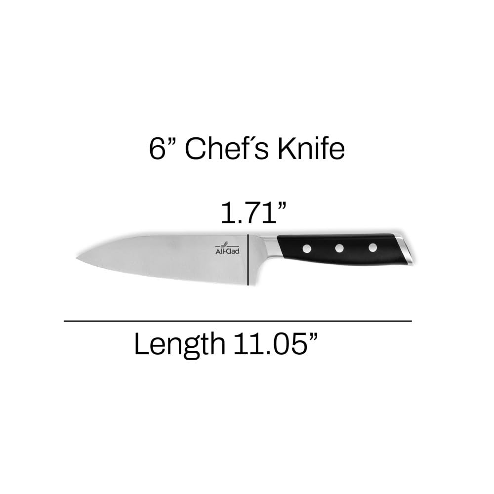 Foto 7 pulgar | Cuchillo De Chef Totalmente Revestido De Acero Inoxidable Alemán Forjado De 15 Cm - Venta Internacional.