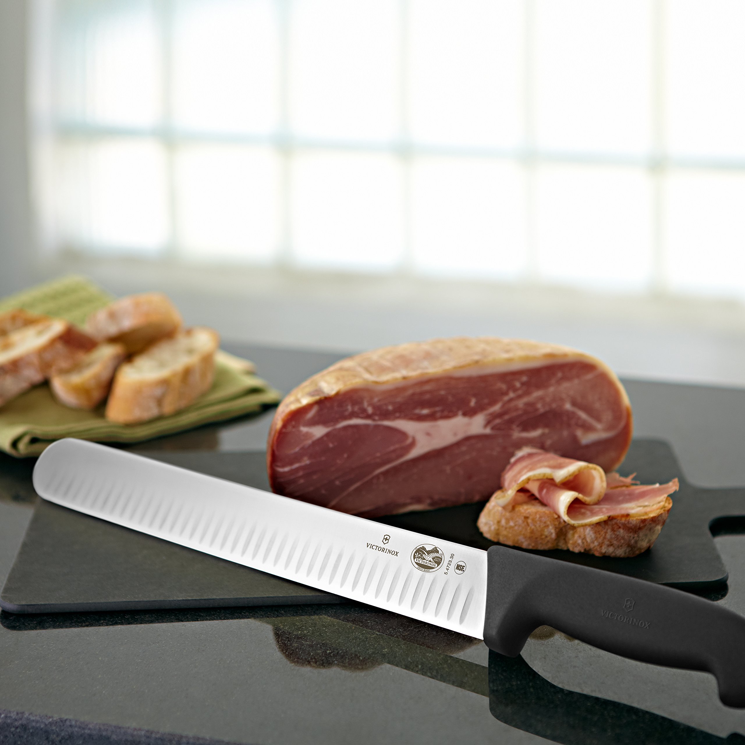 Foto 4 pulgar | Cuchillo Para Rebanar Victorinox Fibrox Pro 30 Cm Con Filo Granton - Venta Internacional.