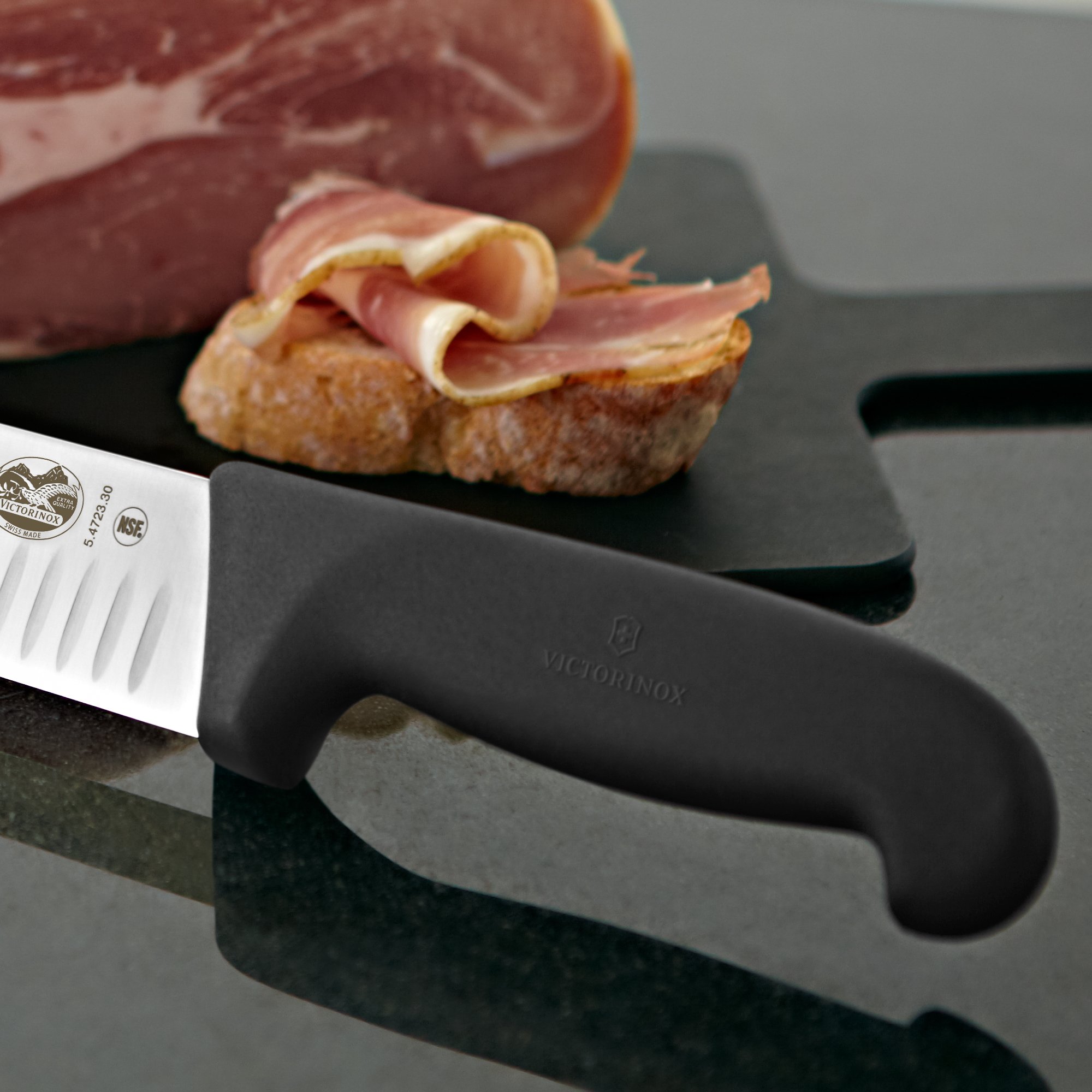 Foto 5 pulgar | Cuchillo Para Rebanar Victorinox Fibrox Pro 30 Cm Con Filo Granton - Venta Internacional.
