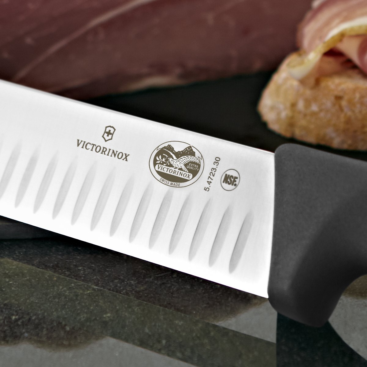 Foto 6 pulgar | Cuchillo Para Rebanar Victorinox Fibrox Pro 30 Cm Con Filo Granton - Venta Internacional.