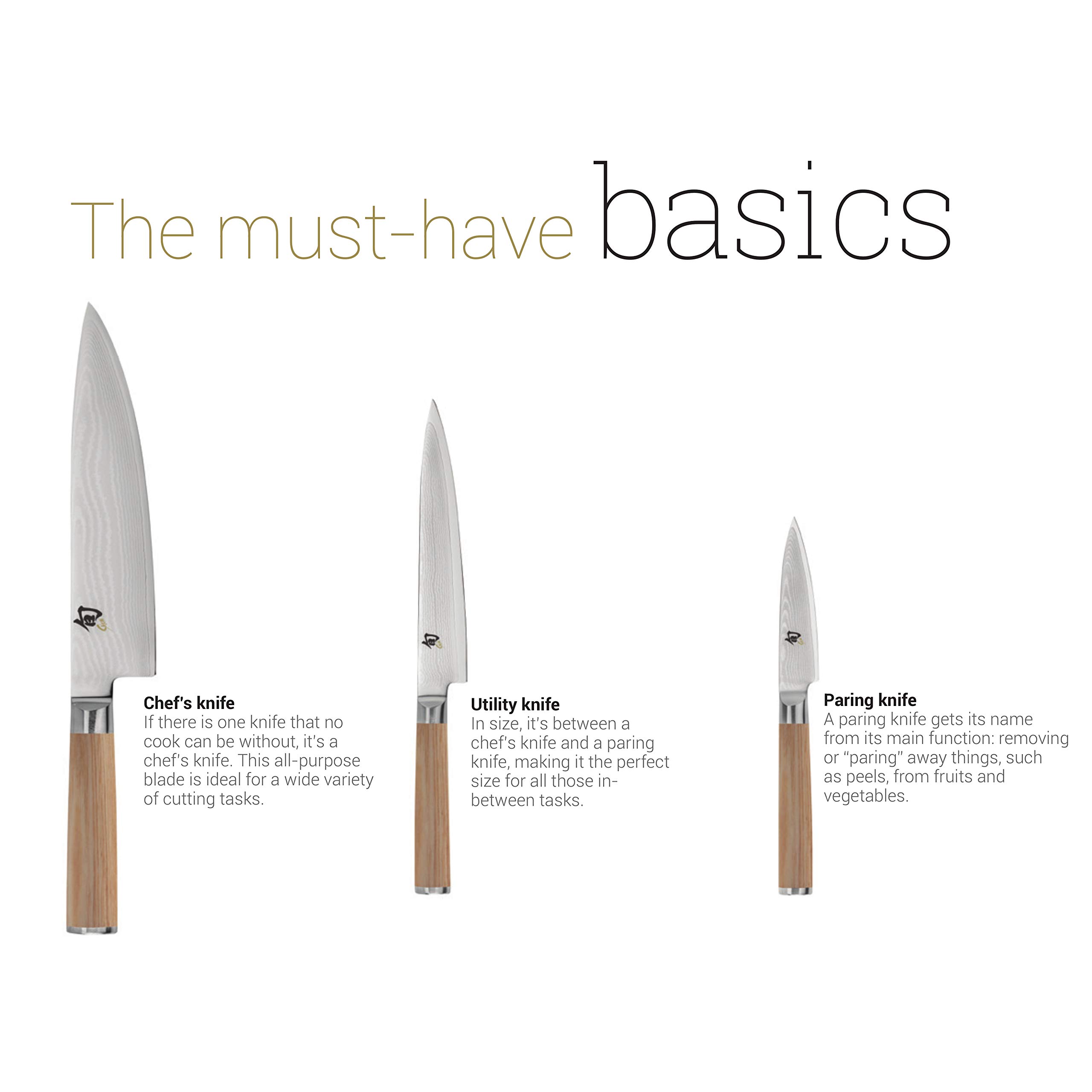 Foto 6 | Cuchillo De Pelar Shun Cutlery Classic Blonde 3,5 Cm Con Pakkawood - Venta Internacional.