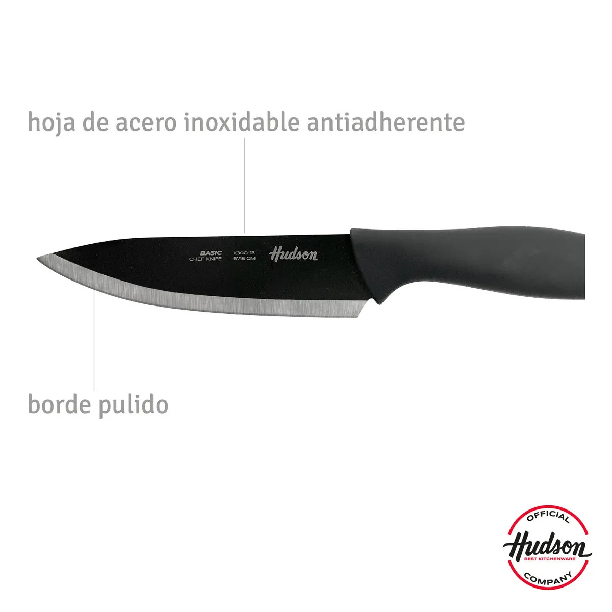 Foto 8 pulgar | Cuchillo Hudson Antiadherente 15 Cm