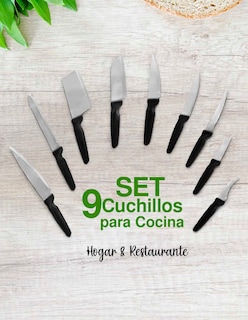 Foto 2 | Set De 9 Cuchillos De Cocina