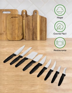 Foto 3 | Set De 9 Cuchillos De Cocina