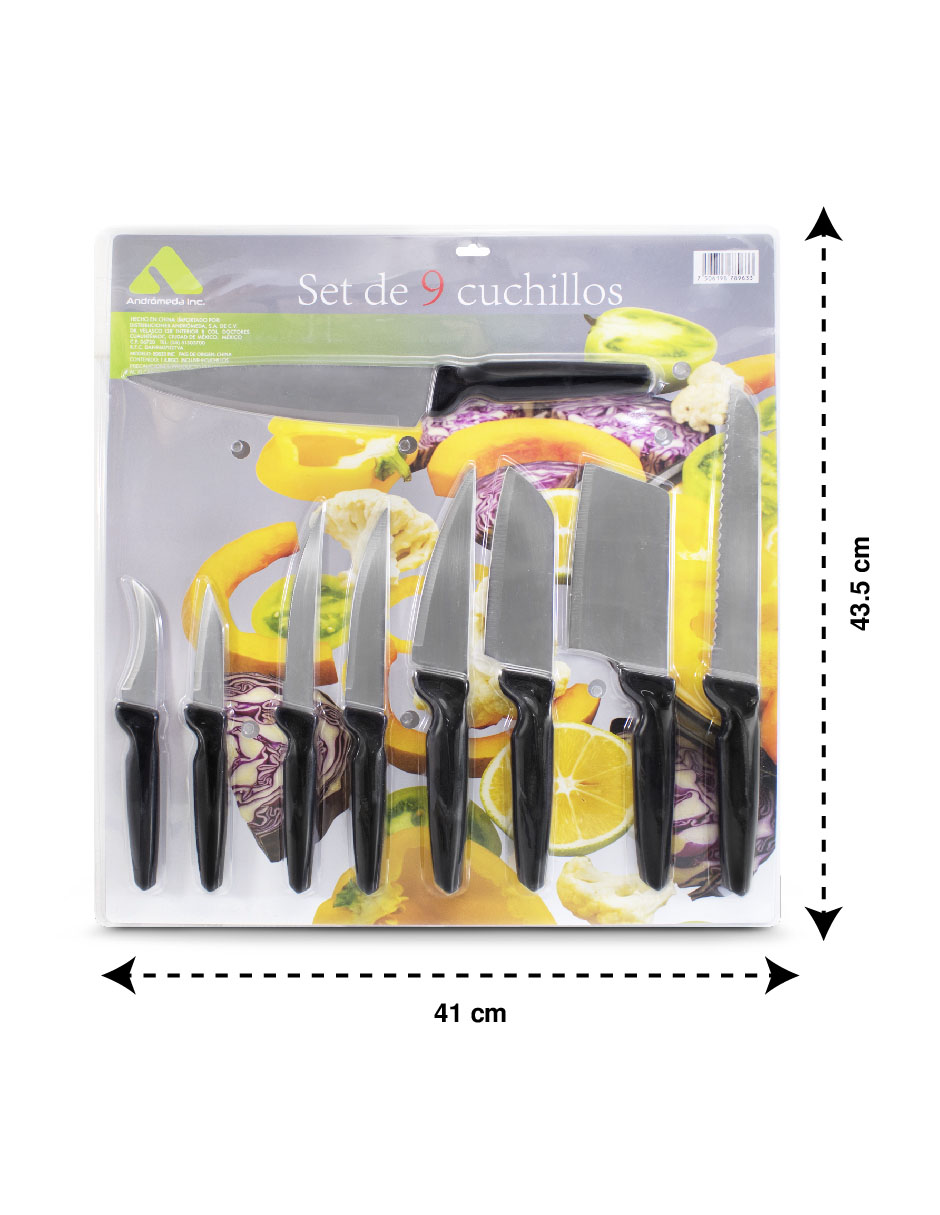 Foto 4 | Set De 9 Cuchillos De Cocina