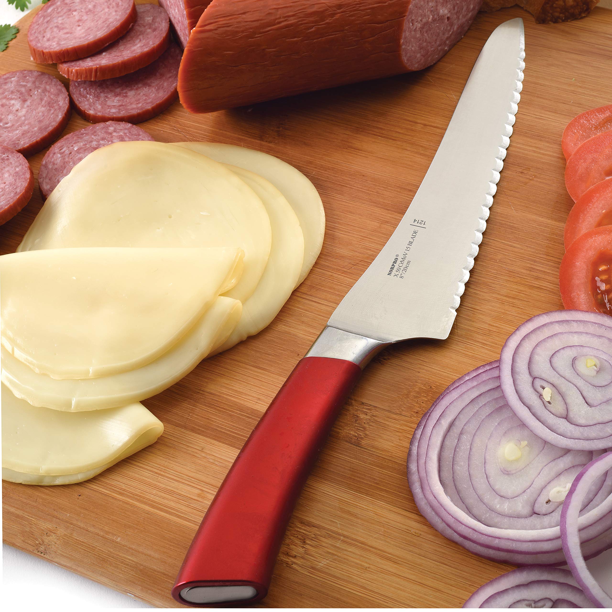 Foto 6 pulgar | Cuchillo Norpro Uni De Cocina Multiusos De 20 Cm Con Hoja Dentada - Venta Internacional.