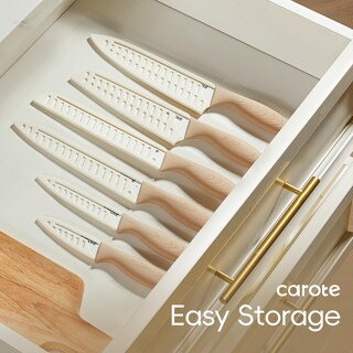 Foto 5 | Juego De Cuchillos Carote De 12 Piezas Con Protectores De Hoja De Acero Inoxidable - Venta Internacional.