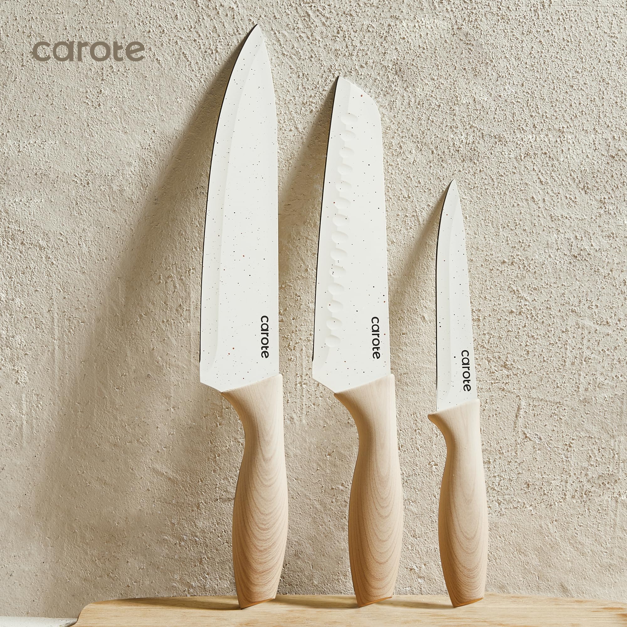 Foto 7 | Juego De Cuchillos Carote De 12 Piezas Con Protectores De Hoja De Acero Inoxidable - Venta Internacional.