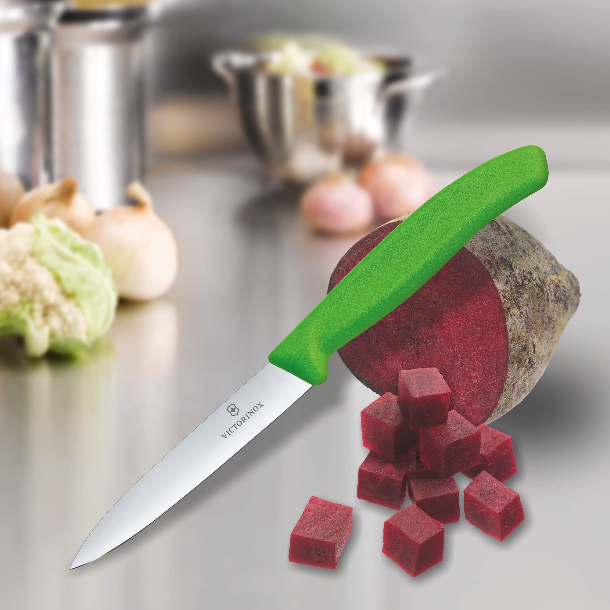 Foto 4 pulgar | Cuchillo Victorinox Swiss Classic Para Pelar  Hoja De 10 Cm  Color Verde - Venta Internacional.
