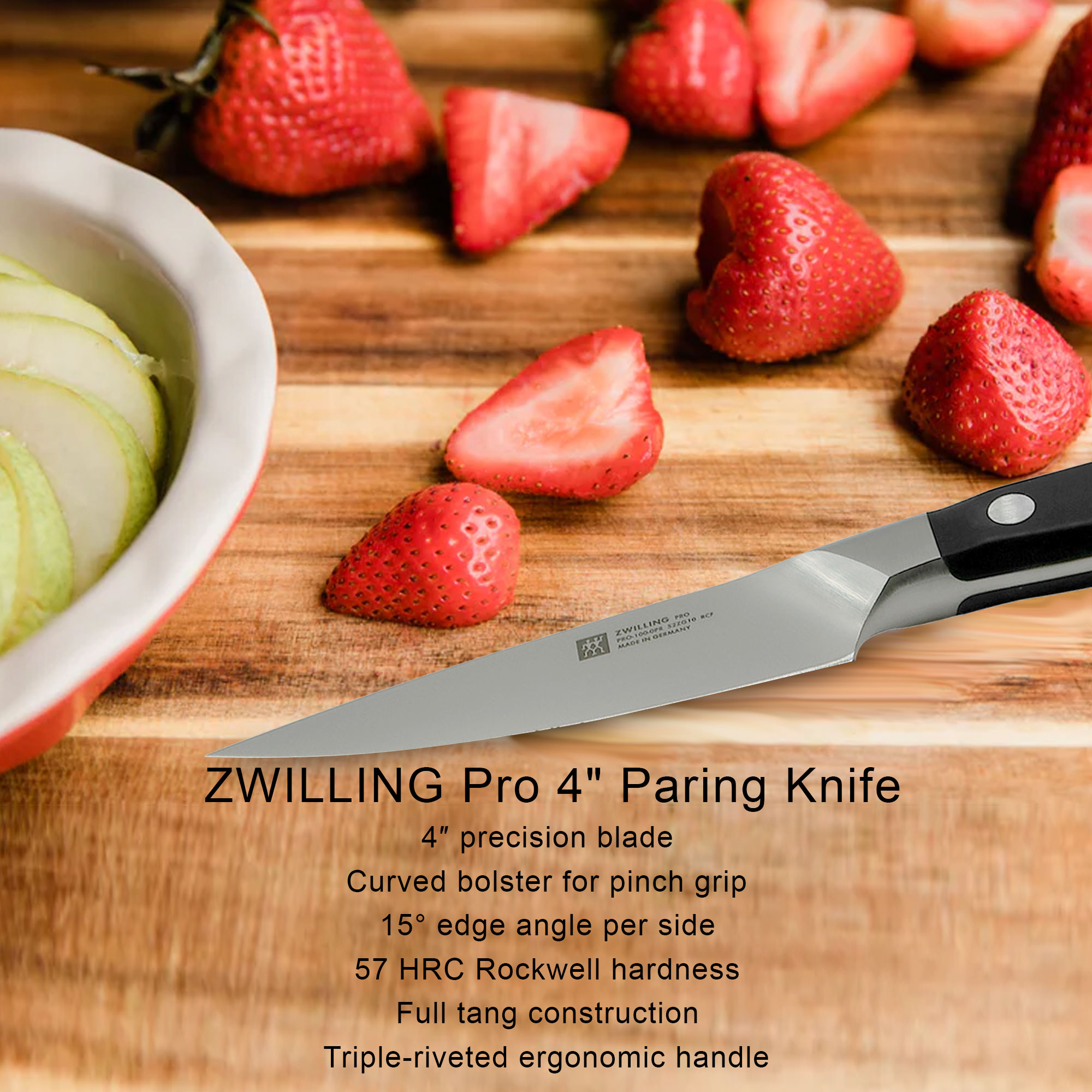 Foto 3 pulgar | Cuchillo De Pelar Zwilling Pro 4 De 10 Cm Con Soporte Curvo X5 - Venta Internacional.
