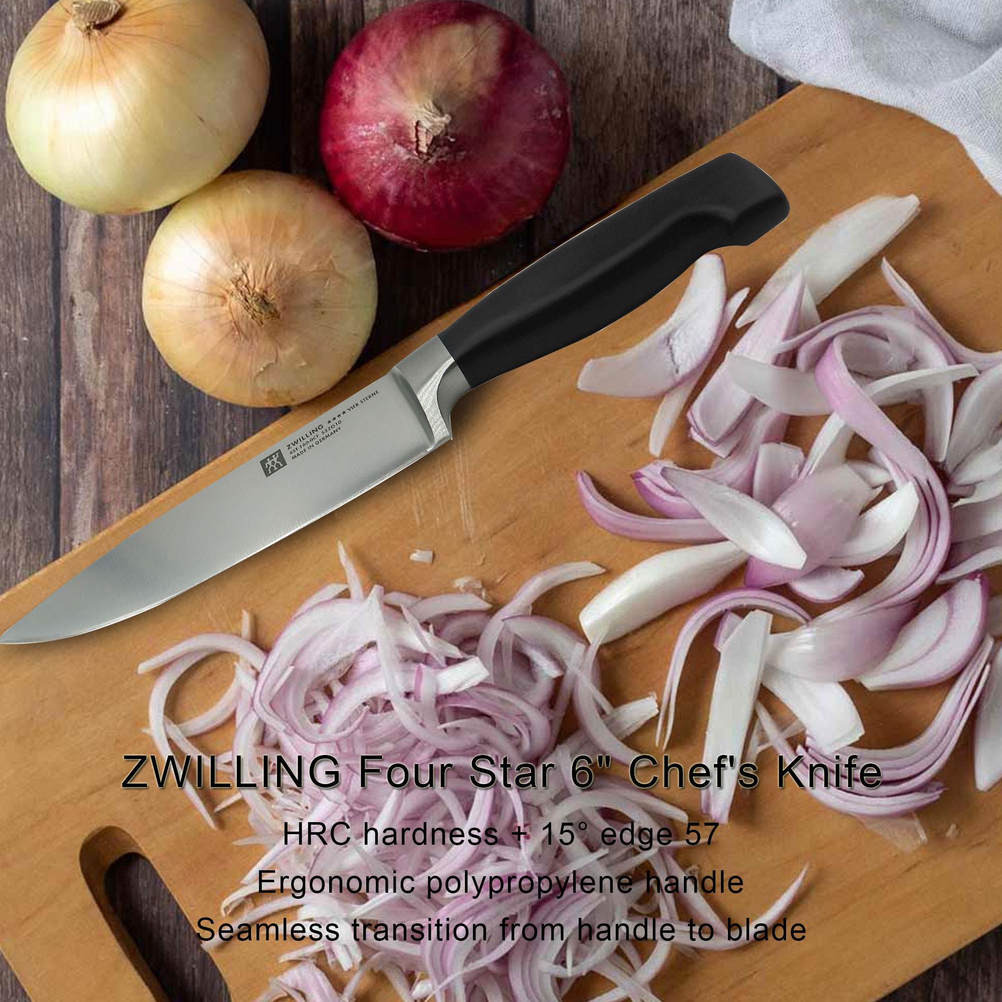 Foto 3 pulgar | Cuchillo Zwilling Four Star Chef's 6 De 15 Cm Con Paquete De 5 - Venta Internacional.